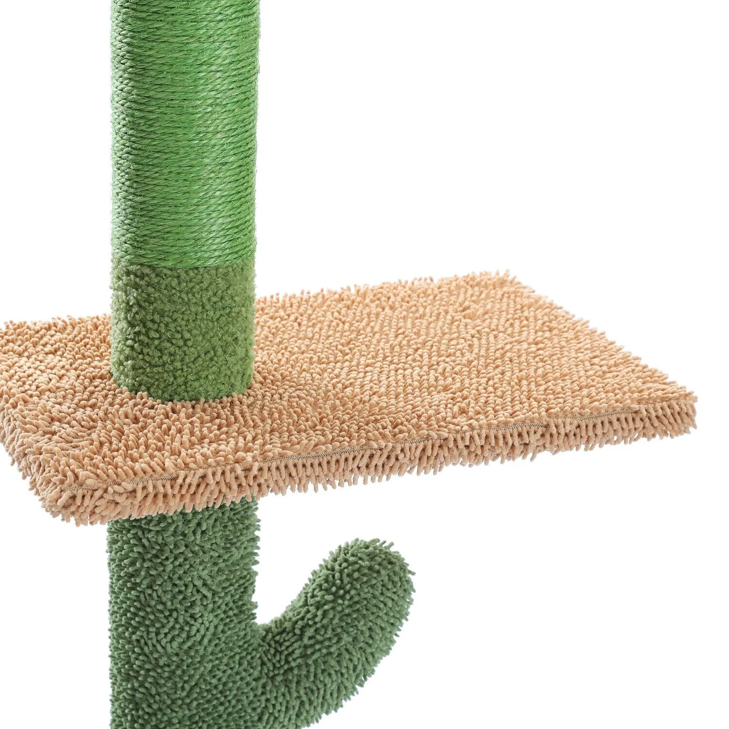 108" Cactus Adjustable Floor to Ceiling Cat Scratching Post / Tree / Pole - Green