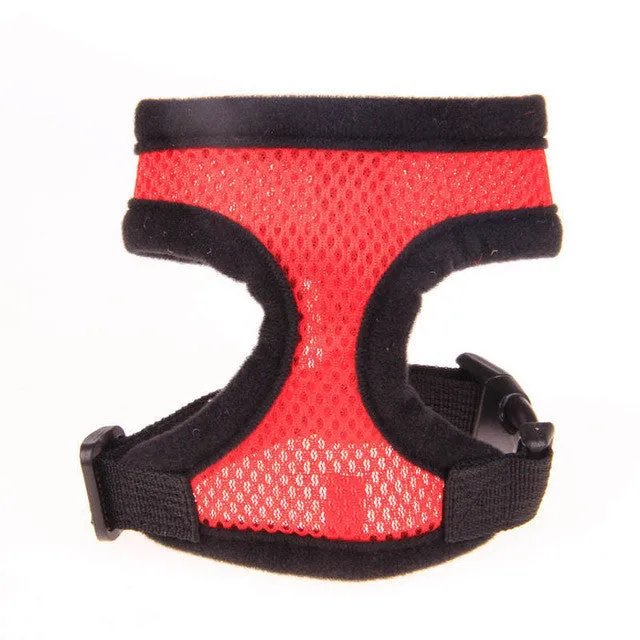 13 colors Adjustable Soft Breathable Dog Harness Nylon Mesh Vest Harness for Dogs Pets Collar Pets Chest Strap Leash