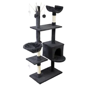 140cm Cat Condo Scratching Post Tower