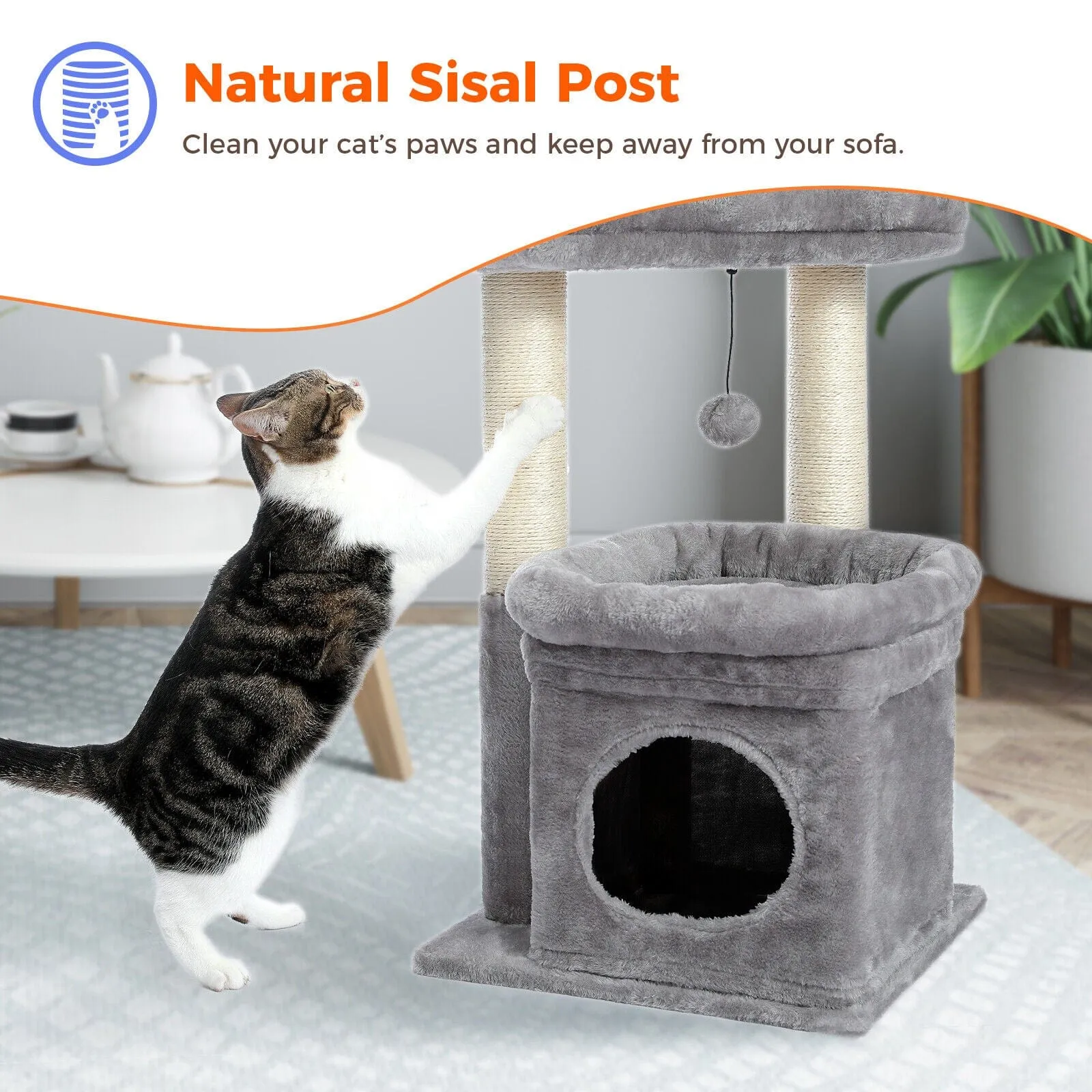 27.6" Cat Scratching Post / Tree / Pole