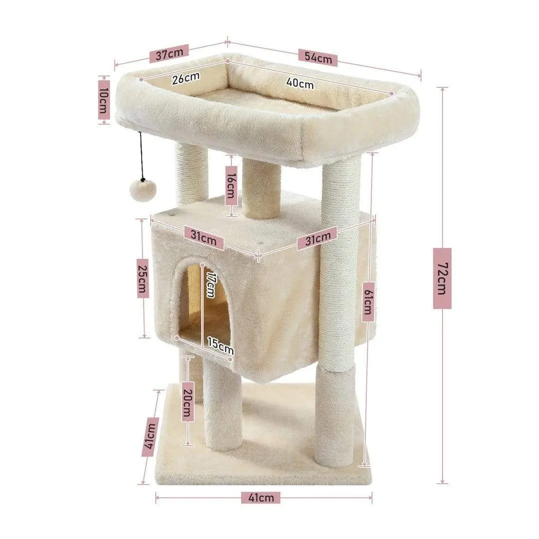 28" Cat Scratching Post / Tree / Pole - Beige