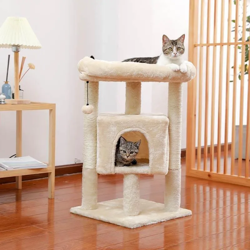 28" Cat Scratching Post / Tree / Pole - Beige