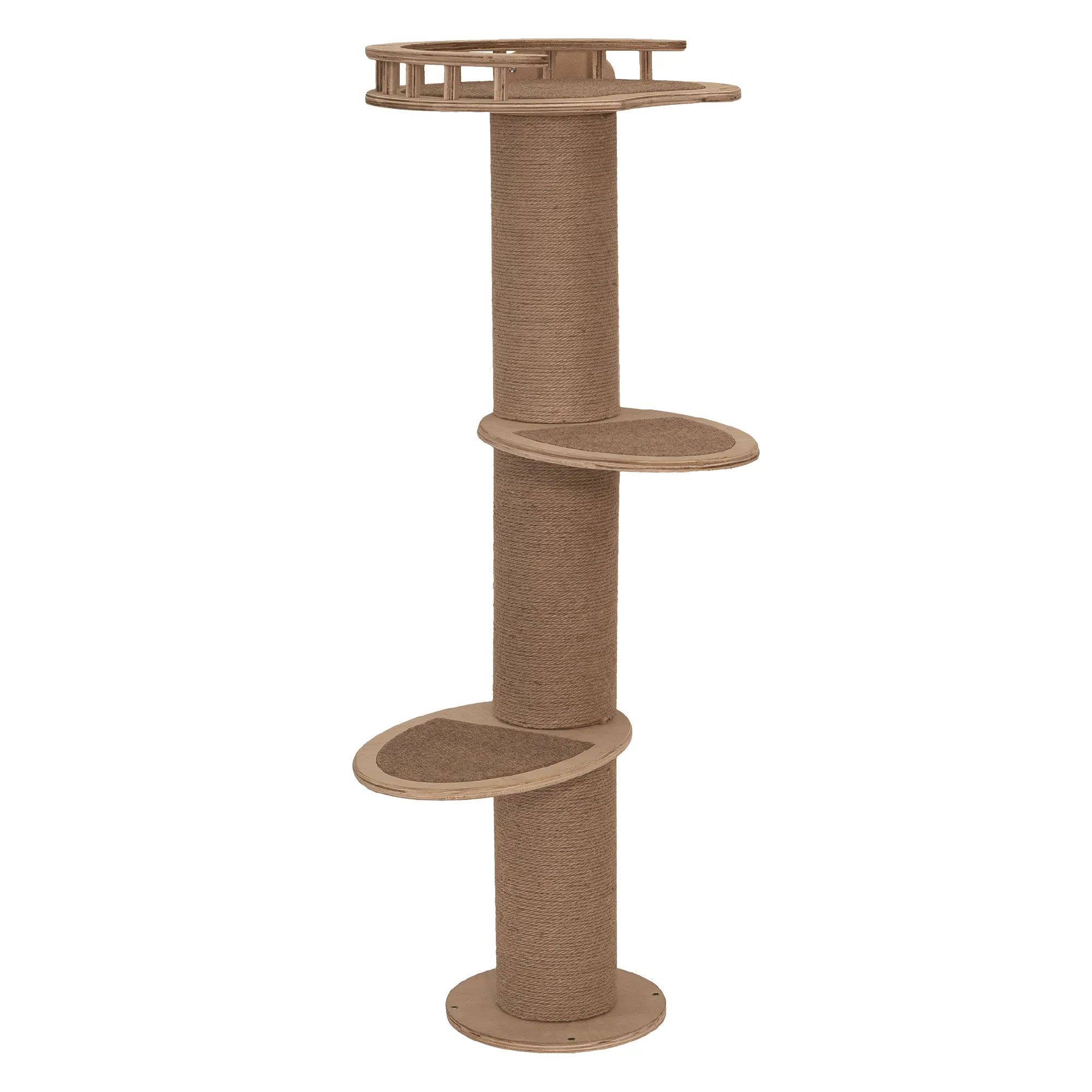 3-Level Wall-Mounted Activity Cat Tree, 44 Inch Cat Scratching Post