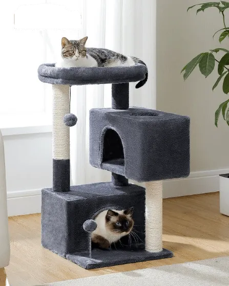 31.5" Cat Scratching Tree with Condos