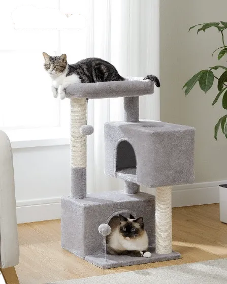 31.5" Cat Scratching Tree with Condos