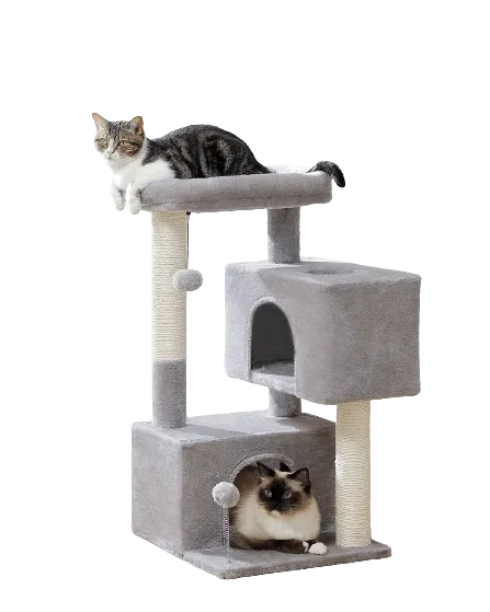 31.5" Cat Scratching Tree with Condos