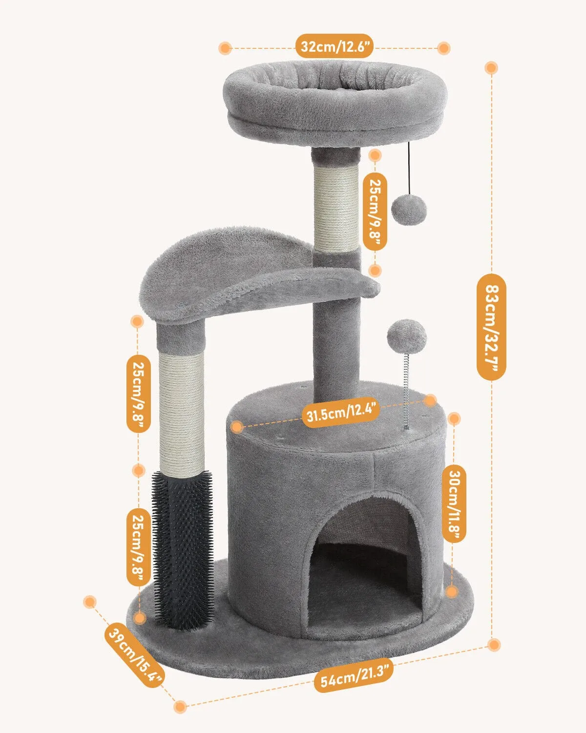 32.7" Cat Scratching Tree/ Post/ Pole