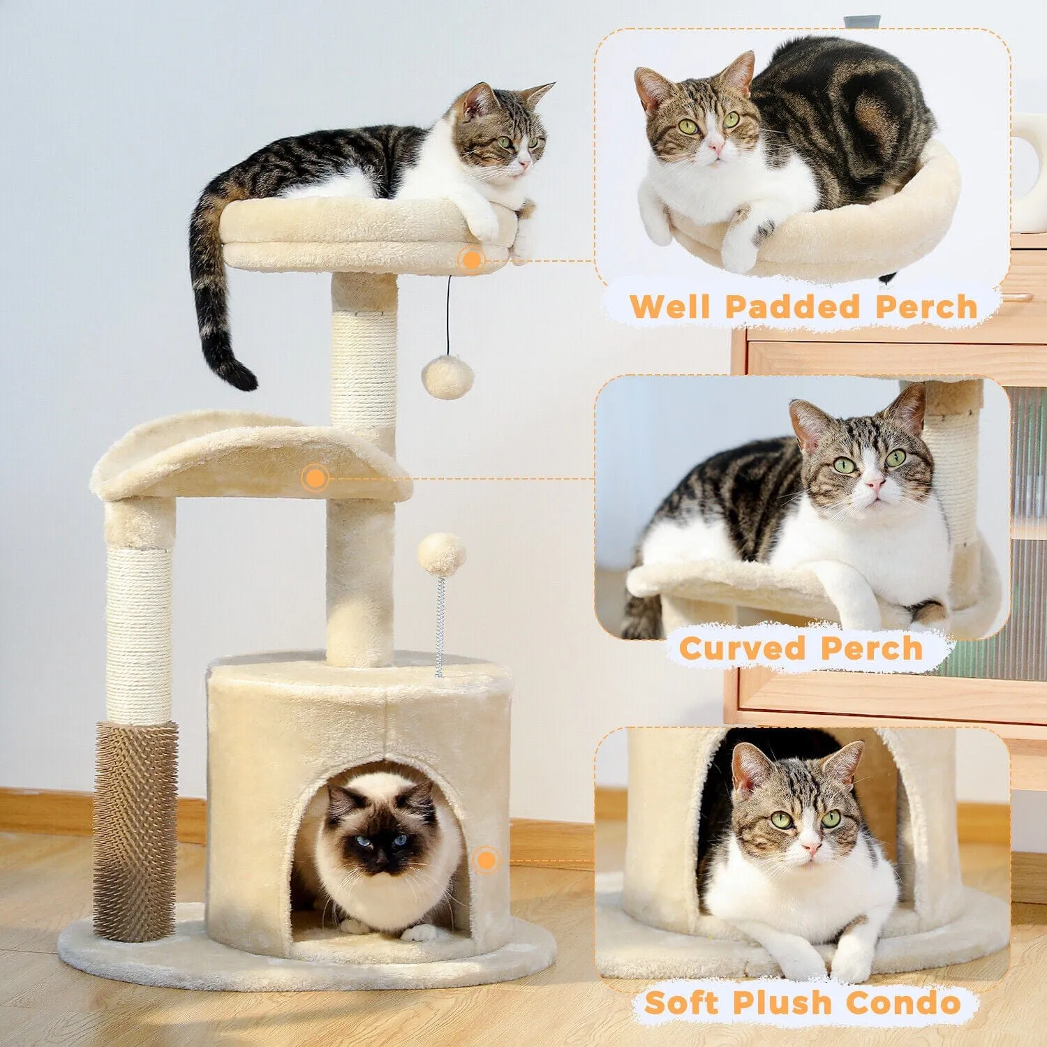 32.7" Cat Scratching Tree/ Post/ Pole