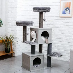 51.1" Cat Scratching Post / Tree / Pole - Gray Wood