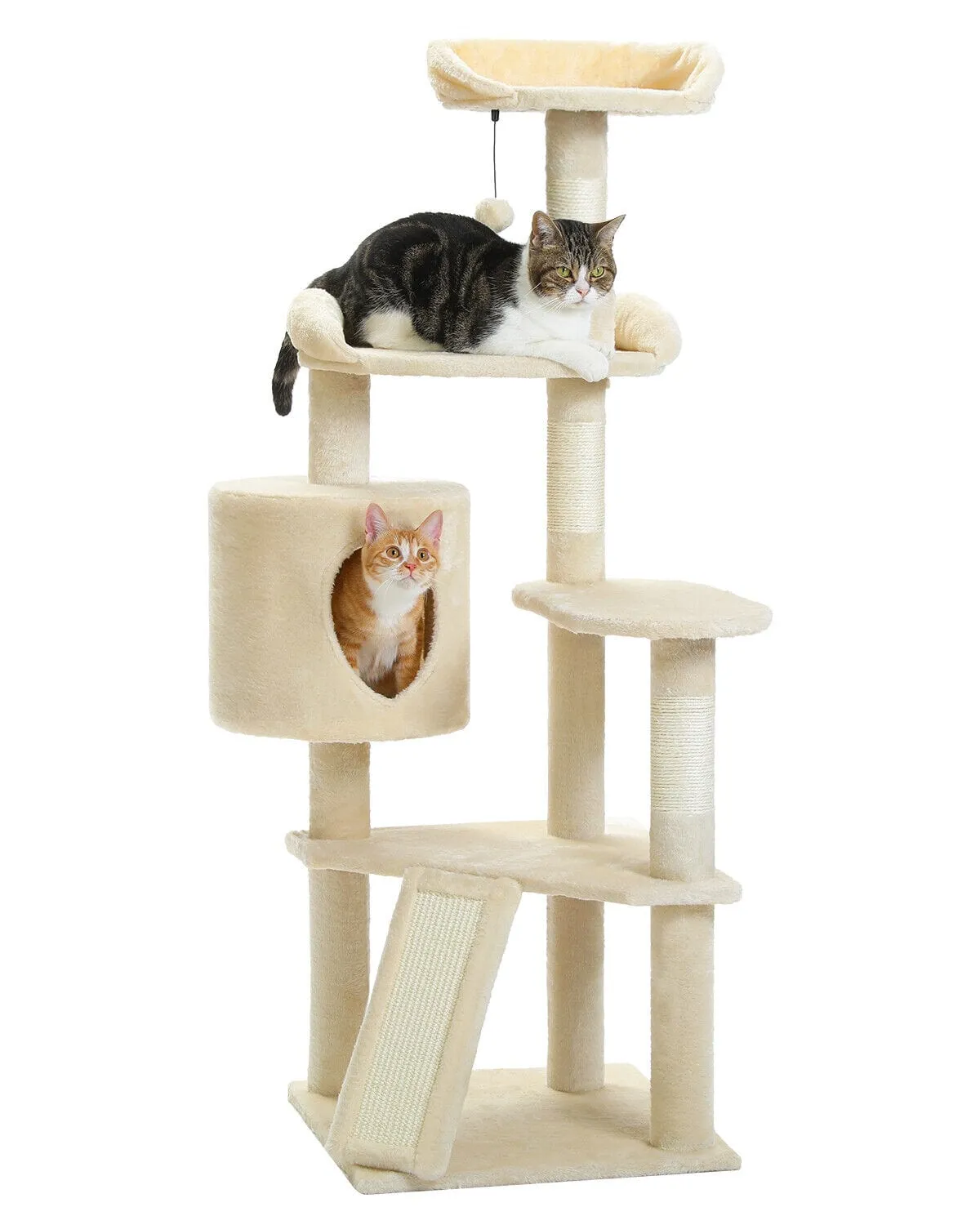 51.2" Multilevel Cat Scratching Tree