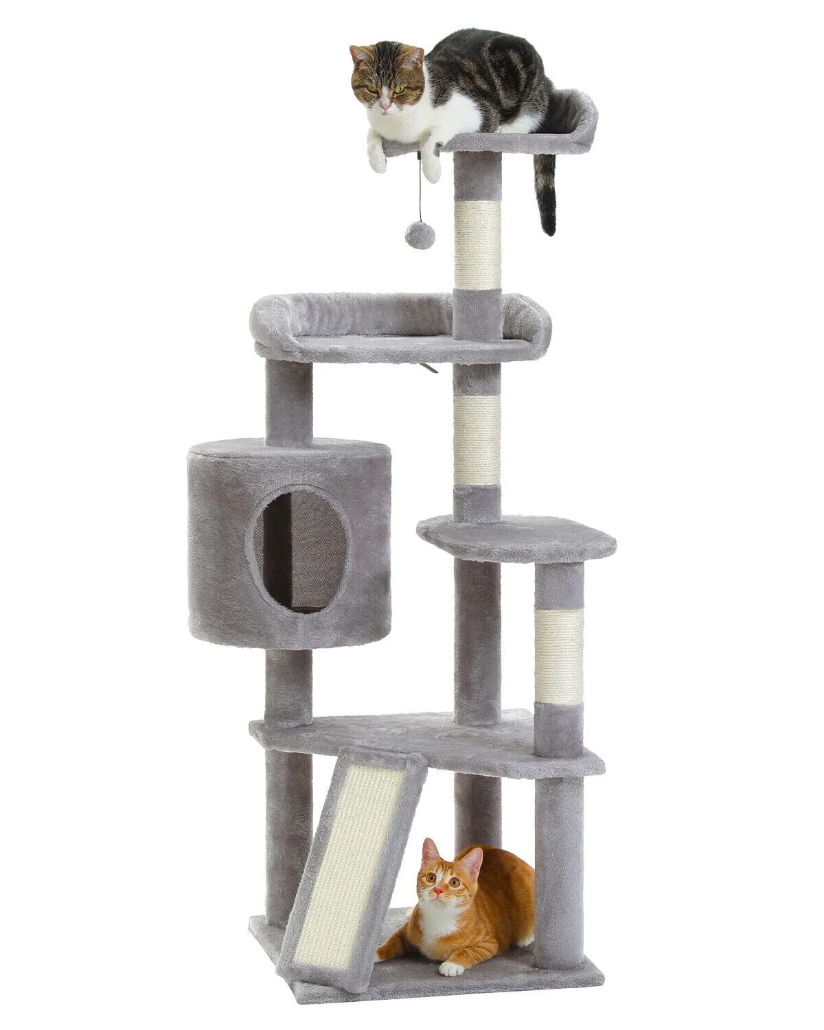 51.2" Multilevel Cat Scratching Tree