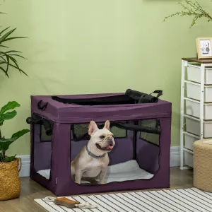 80cm Pet Carrier, Cat Carrier Cat Bag, Pet Travel Bag w/ Cushion, Carry Bag, for Small and Medium Dogs - Purple