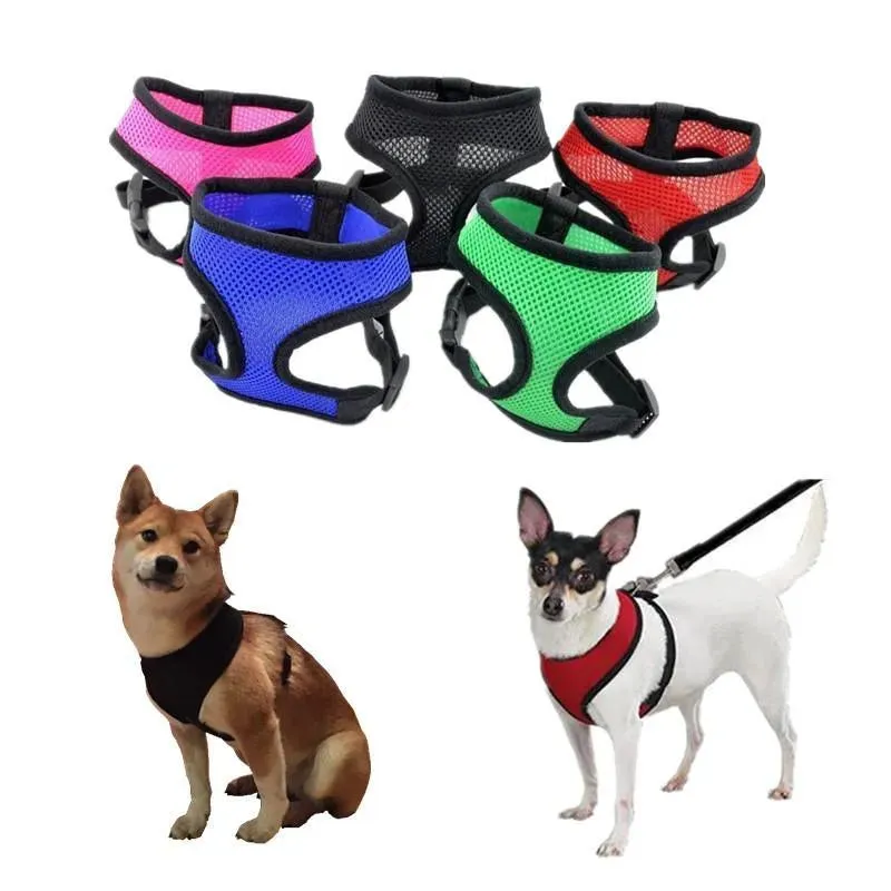 Adjustable Soft Breathable Dog Harness Nylon Mesh Vest