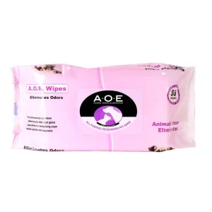 A.O.E All Purpose Deodorizing Pet Wipes, 80 ct