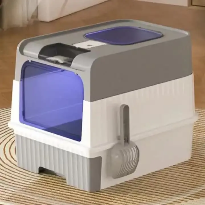 Automatic UV Sterilizing Cat Litter Box -Enclosed Design, Odor Control, and UV Germicidal Technology