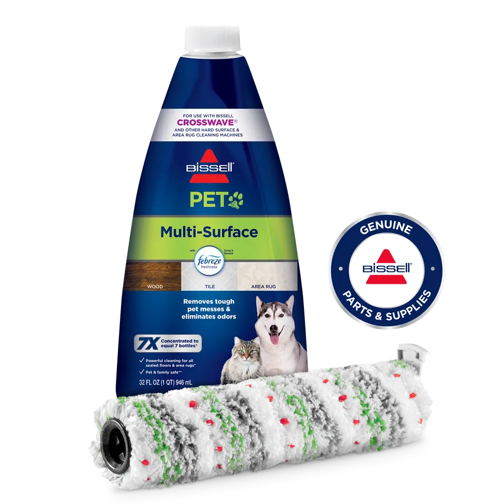 BISSELL CrossWave Max PET Multi-Surface Formula & Brush Bundle