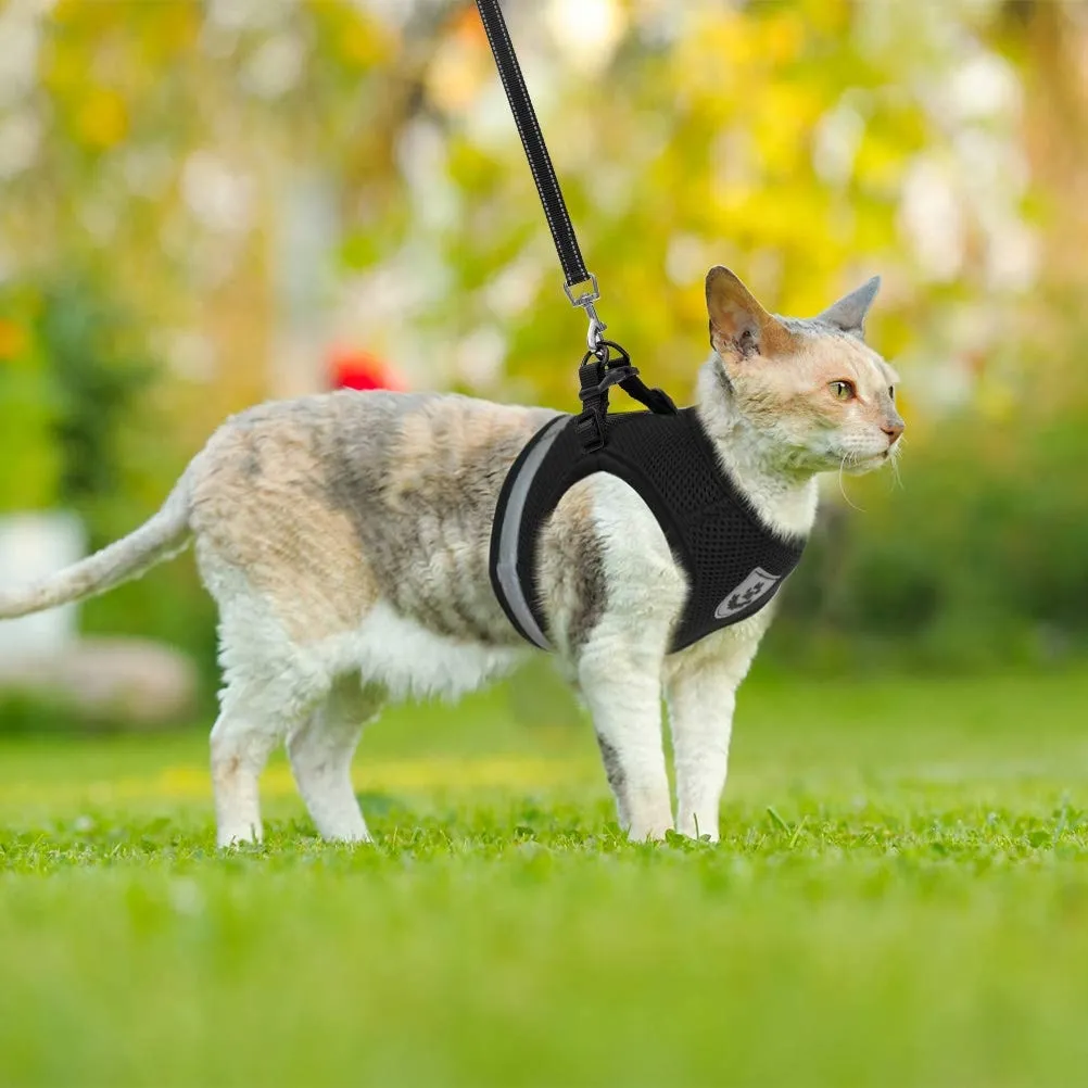 Breathable and Adjustable Cat Harness And Leash;  Escape Proof