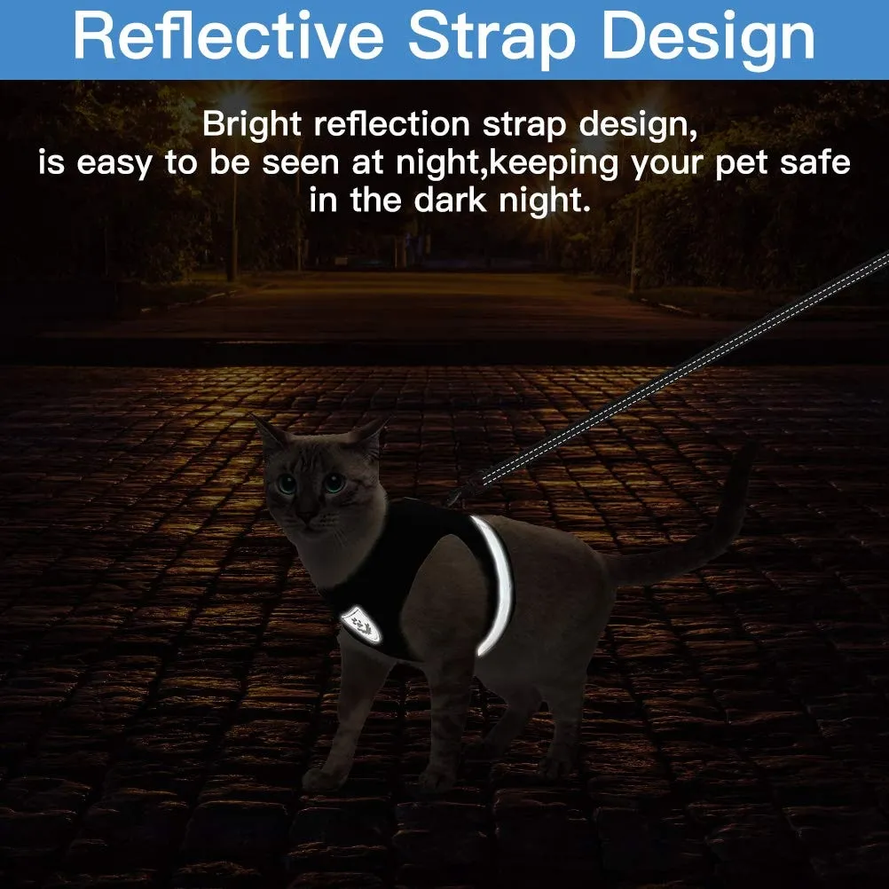 Breathable and Adjustable Cat Harness And Leash;  Escape Proof