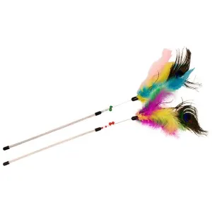 Bud Z Cat Toy Feather Duster Multicoloured