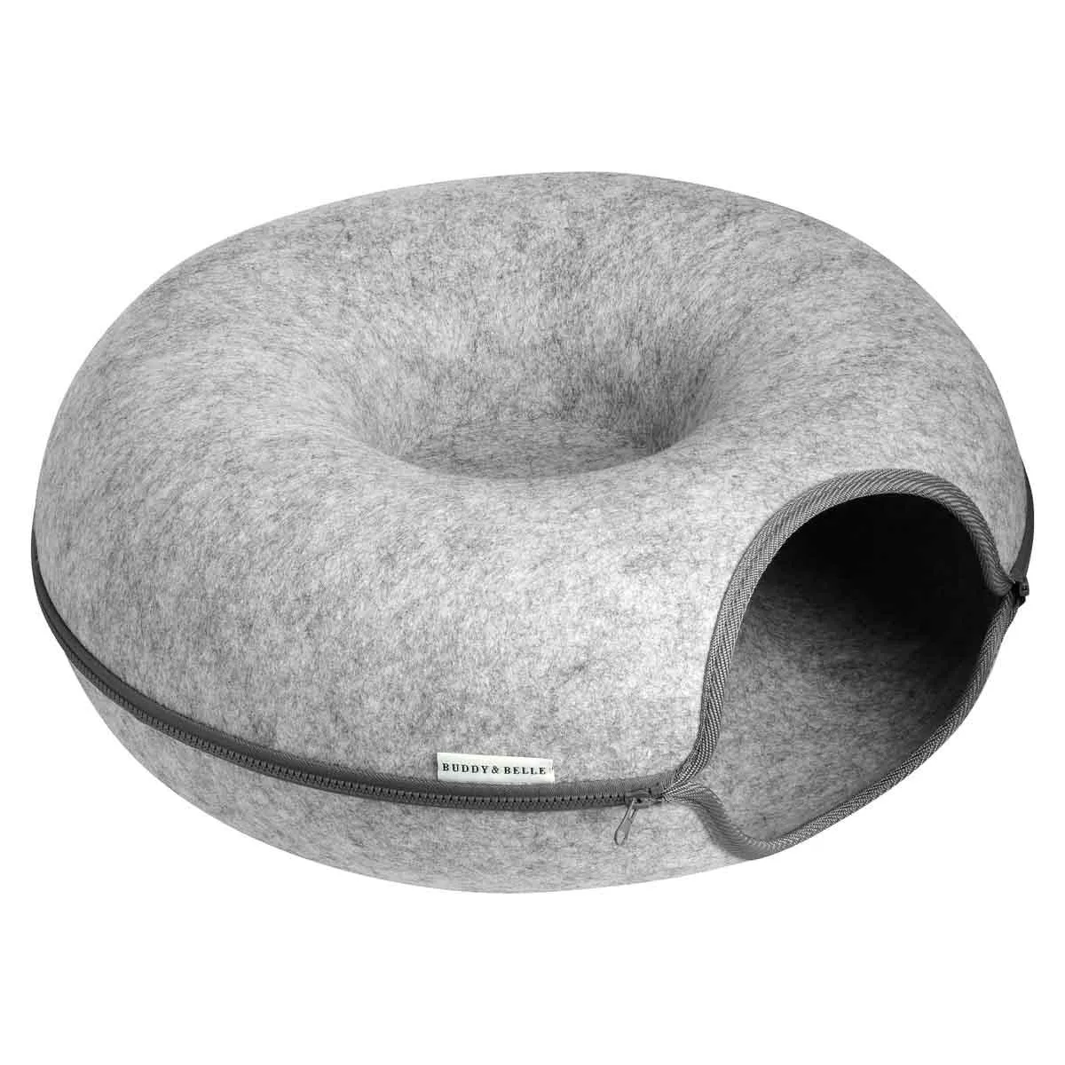 Buddy & Belle Cat Felt Donut Bed