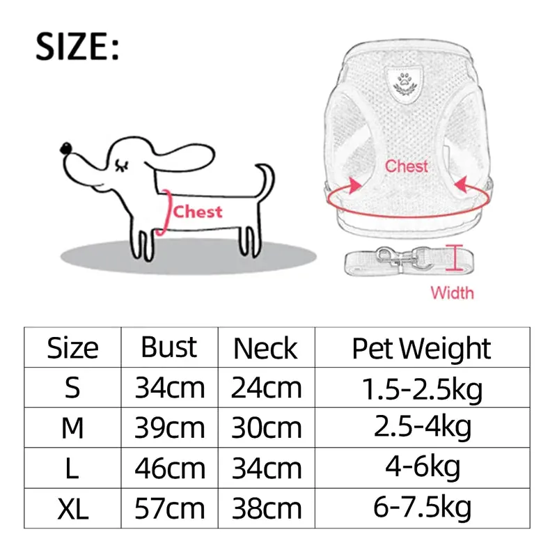 Cat Dog Reflective Harness