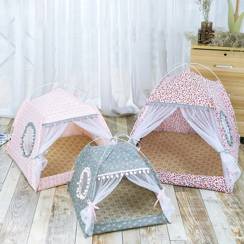 Cat Tent Bed; Teepee;  Closed Cozy Hammock With Floors; Cat House; Small Dog House