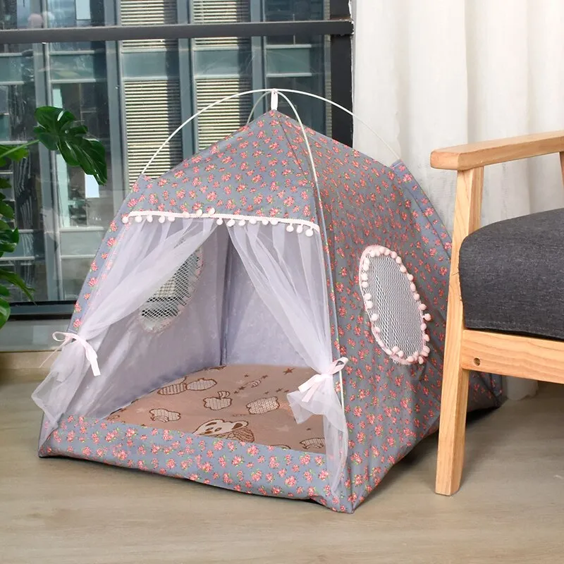 Cat Tent Bed; Teepee;  Closed Cozy Hammock With Floors; Cat House; Small Dog House