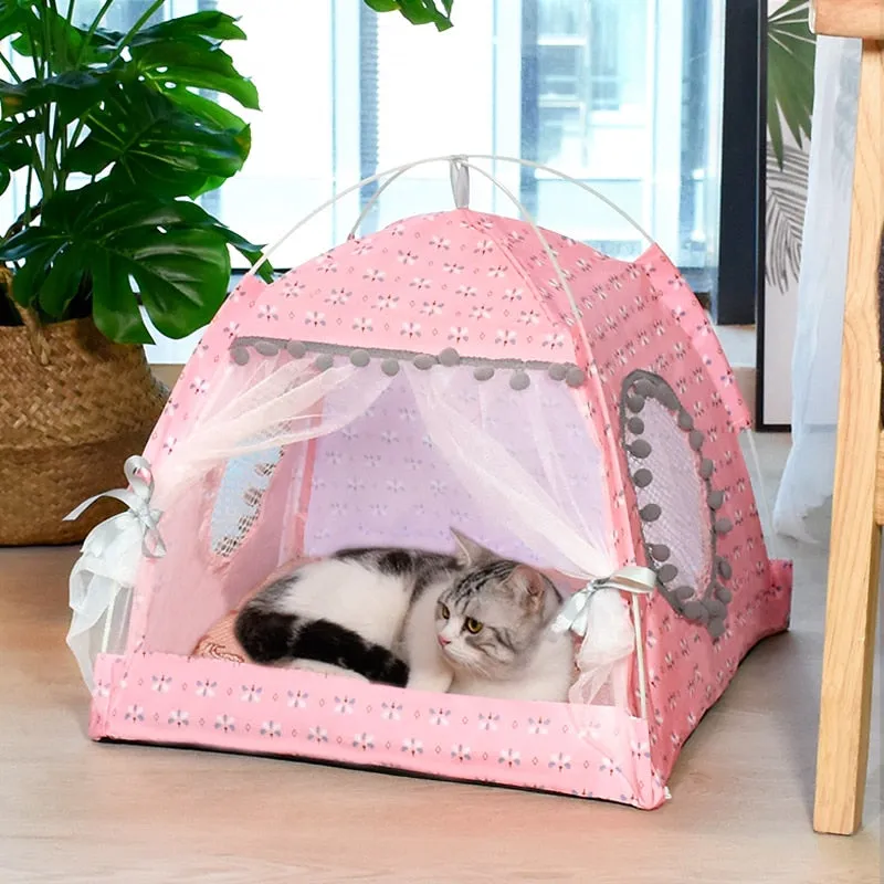 Cat Tent Bed; Teepee;  Closed Cozy Hammock With Floors; Cat House; Small Dog House