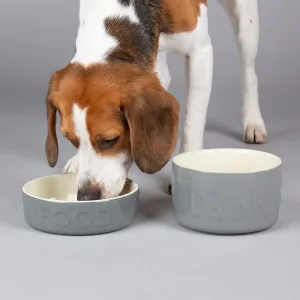 Classic 2 Piece Dog Slow Feeder & Water Bowl Set