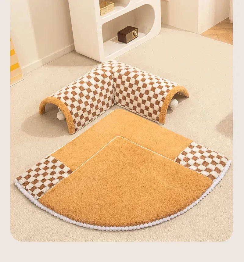 Cozy Cat Bed with Play Tunnel - Multifunctional Pet House & Mat