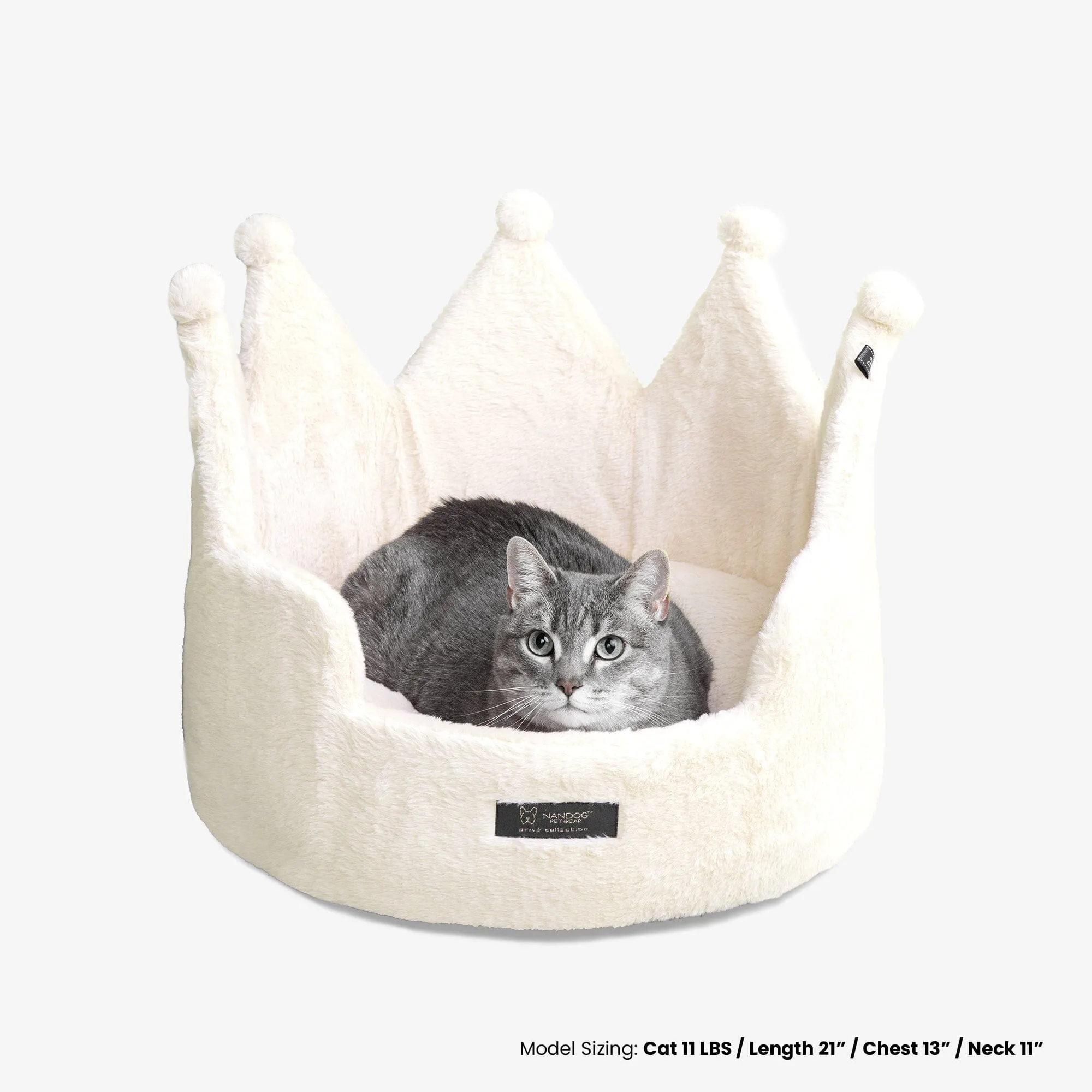 Crown Dog & Cat Fun Bed Cloud Prive Collection - Royal Ivory