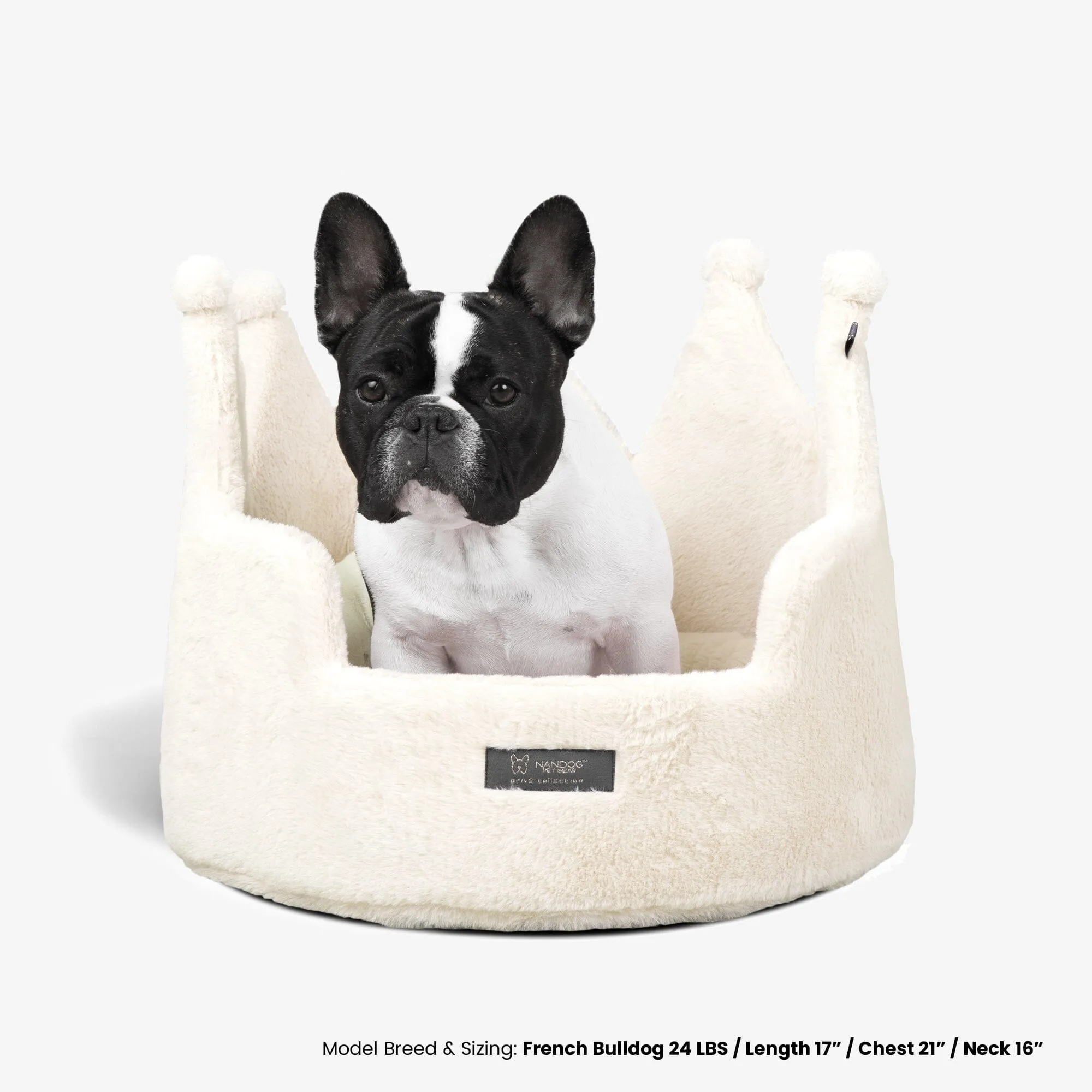 Crown Dog & Cat Fun Bed Cloud Prive Collection - Royal Ivory