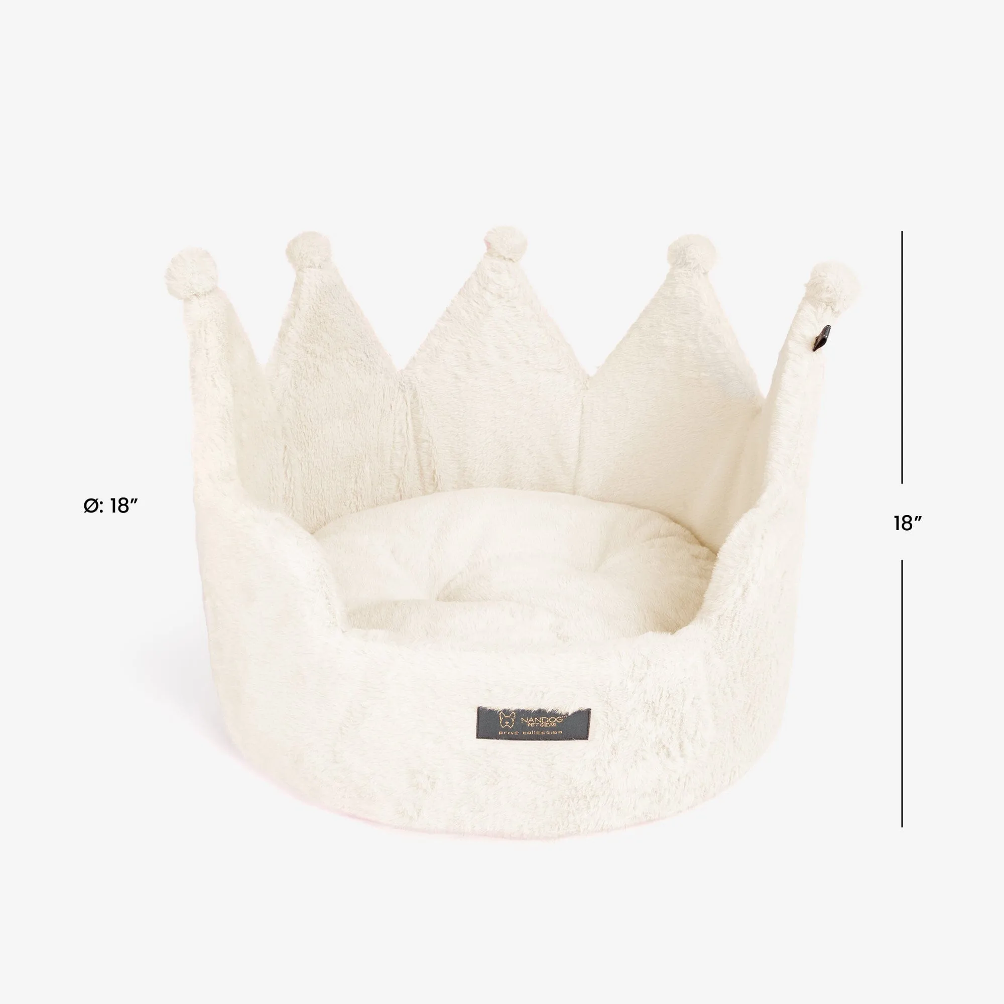 Crown Dog & Cat Fun Bed Cloud Prive Collection - Royal Ivory