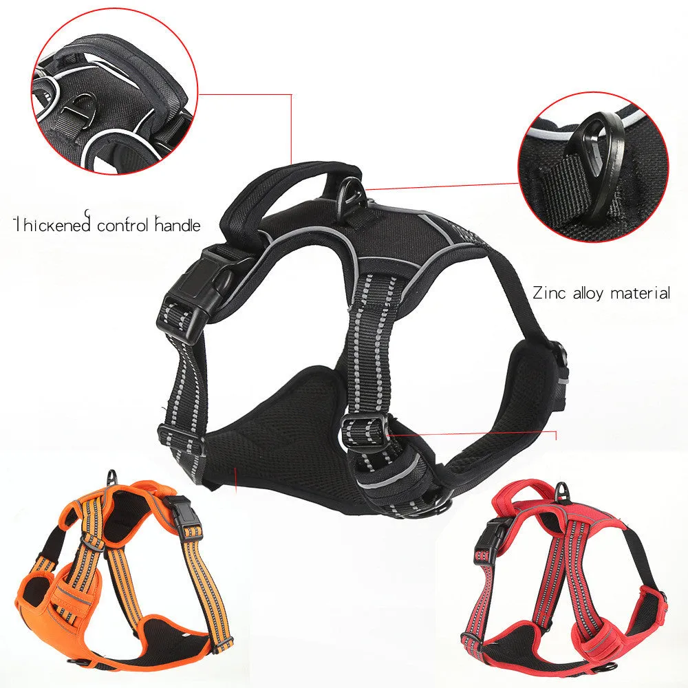 Dog Harness No Pull Breathable Reflective Pet Harness Vest - Keep dog cool - Doesn't interfere with breathing - full safe support