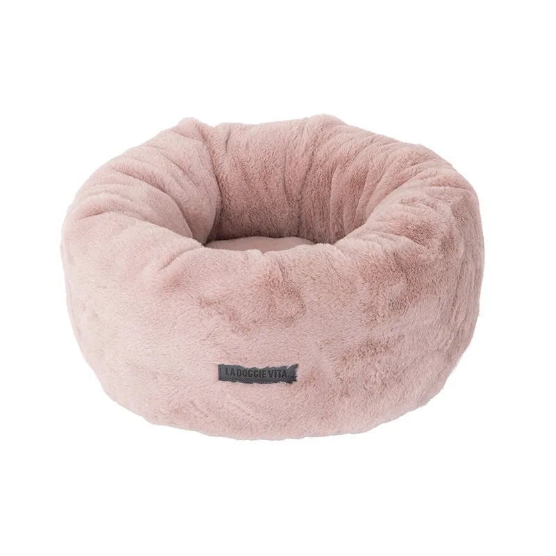 Dusty Pink Plush Donut