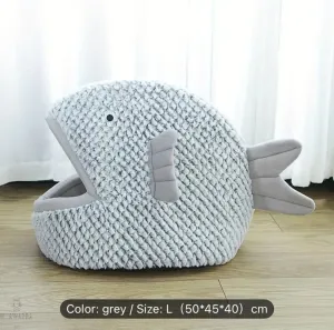 Fish Shaped Cat Bed-Large