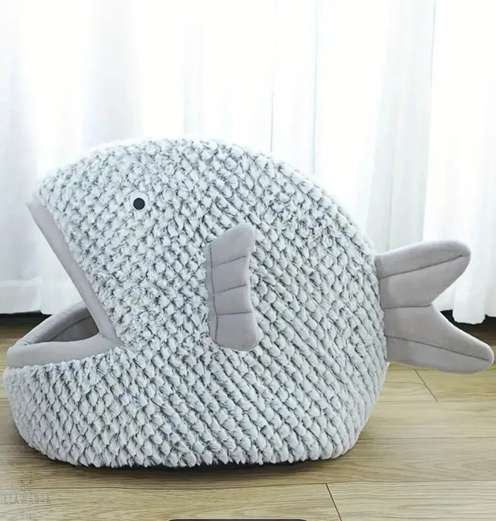 Fish Shaped Cat Bed-Large