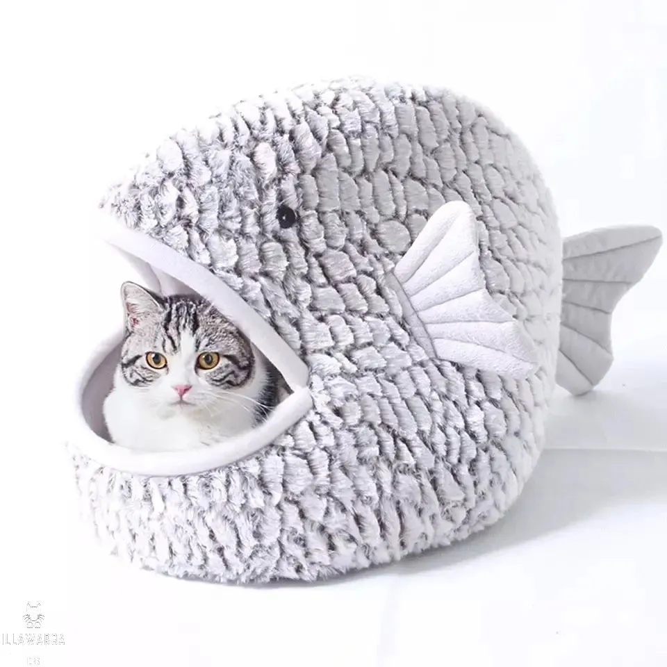 Fish Shaped Cat Bed-Large