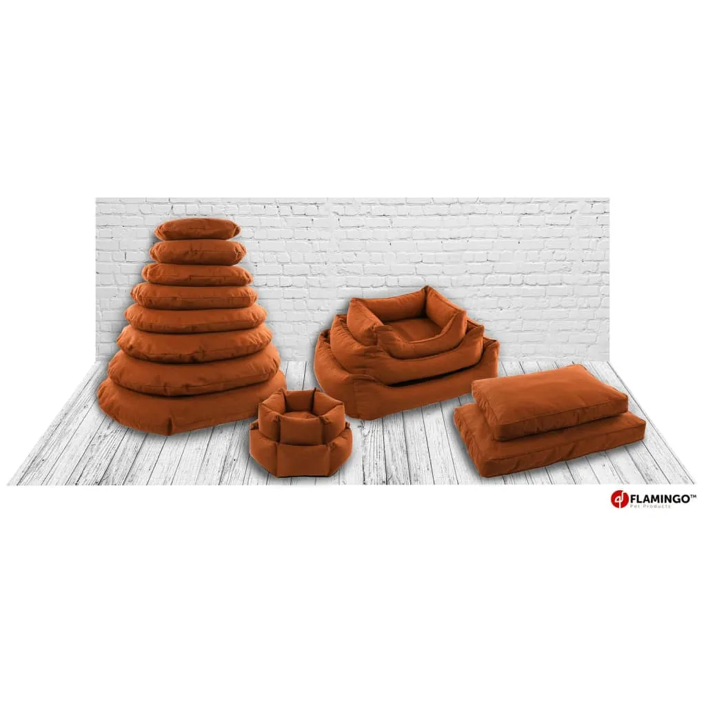 FLAMINGO Dog Bed with Zipper Ziva Hexagonal 50x18 cm Terracotta