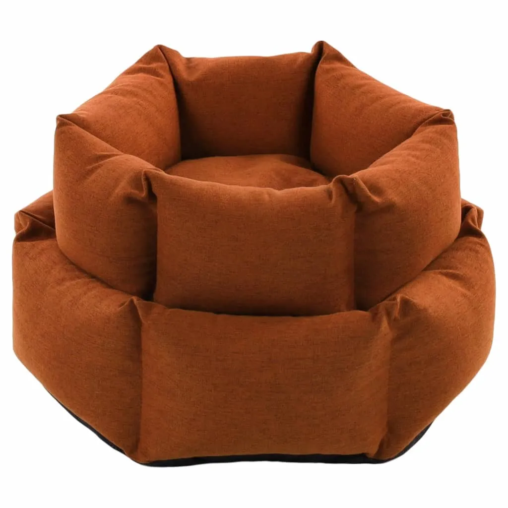 FLAMINGO Dog Bed with Zipper Ziva Hexagonal 50x18 cm Terracotta