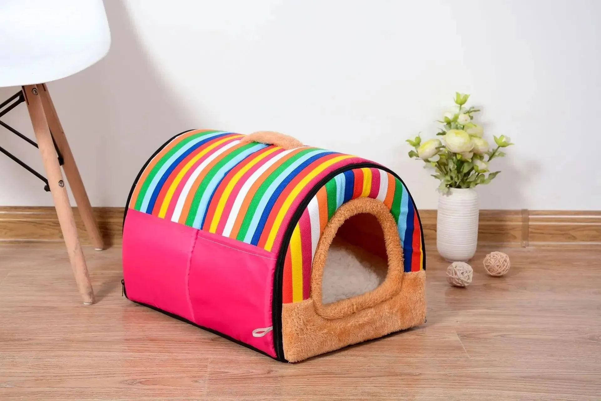 Foldable Cozy Pet House with Mat