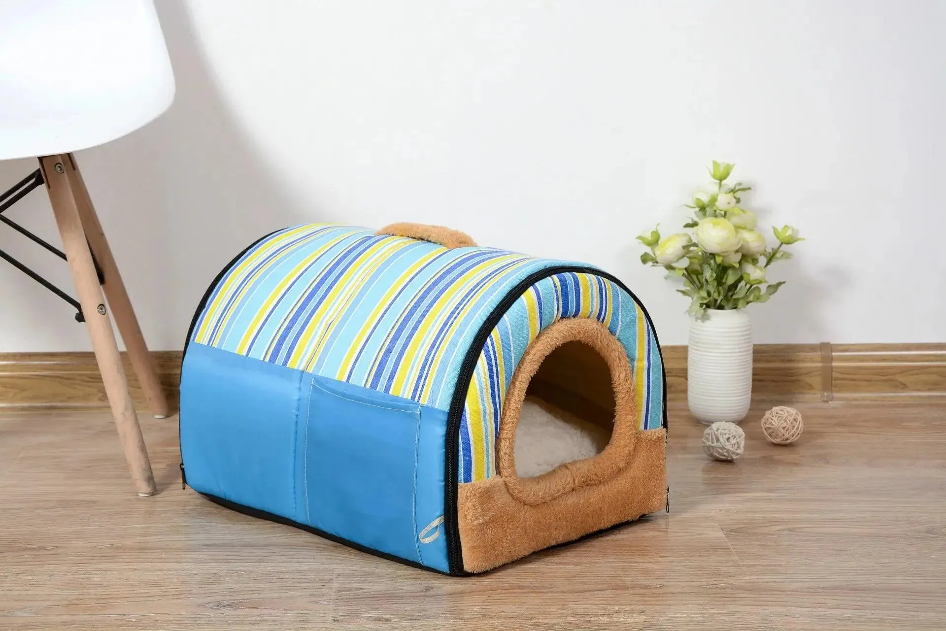 Foldable Cozy Pet House with Mat