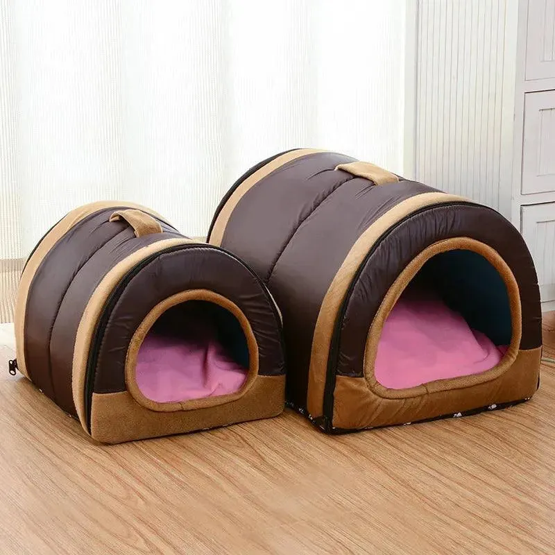 Foldable Cozy Pet House with Mat