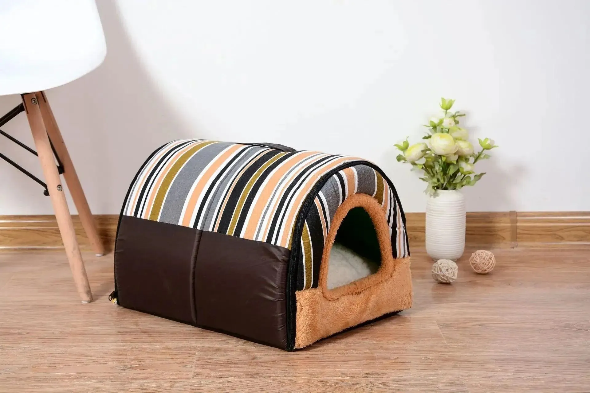 Foldable Cozy Pet House with Mat