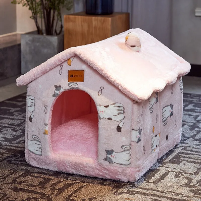 Foldable Pet House Bed