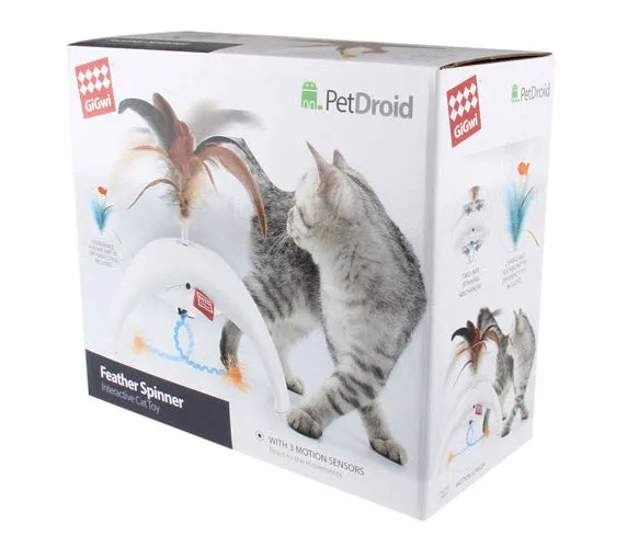 GiGwi - PET DROID Feather Spinner Interactive Cat Toy