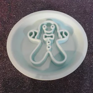 Gingerbread (Round) Bowl & Lickmat - Ice Blue