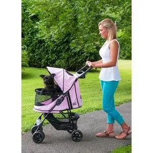 Happy Trails NO-ZIP Pet Stroller in Pink