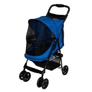 Happy Trails NO-ZIP Pet Stroller in Sapphire