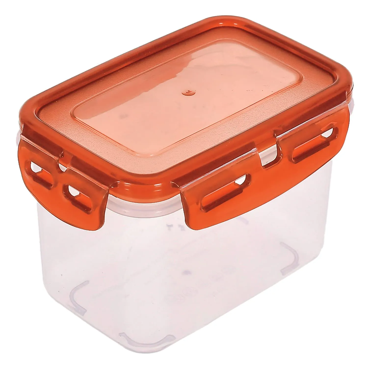 Heart Home Multiuses BPA Free Leak Proof, Dishwasher/Freezer Safe Plastic Storage Container With Airtight Lock Lid, 600ml (Brown)-46HH0532